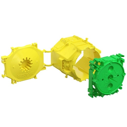 Betonbau, Wand-Verbindungsdose mit Stützelementaufnahme und Putzhaut