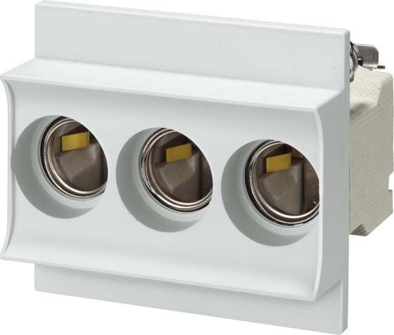 Neozed-Sicherungssockel für Schnellbefestigung mit Berührungsschutzdeckel